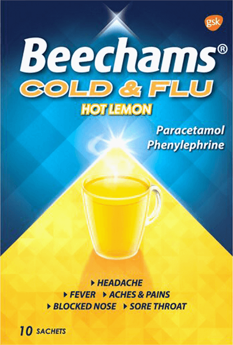 Beechams Cold & Flu Hot Lemon Sachets