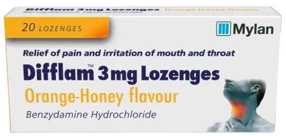 Difflam 3mg Lozenges Orange & Honey