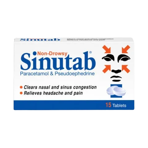 Sinutab Non-Drowsy Tablets